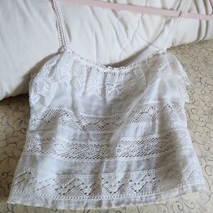 Dolce & Gabbana White Lace Camisole